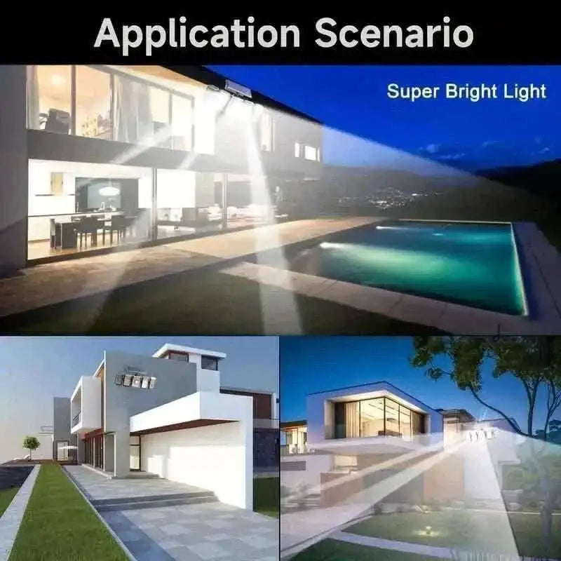 Five-head solar motion sensor wall light emitting bright LED illumination