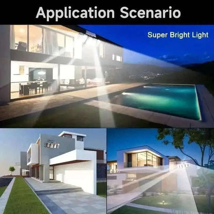 Five-head solar motion sensor wall light emitting bright LED illumination