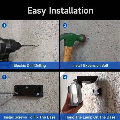 Solar motion sensor wall light with mounting base for installation