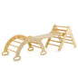 5-in-1 Wooden Kids Climber Toys with Triangle Arch Ramp-Natural Cartsfy Inc.