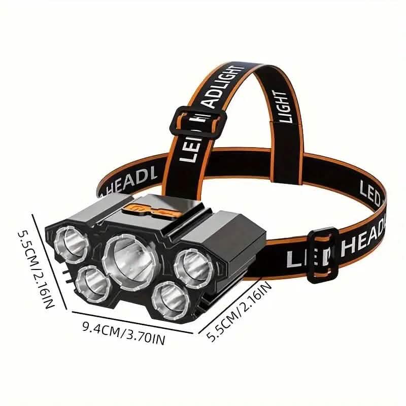 5 LED Headlamp High Lumens Super Bright Outdoor Headlight Cartsfy Inc.