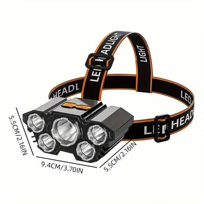 5 LED Headlamp High Lumens Super Bright Outdoor Headlight Cartsfy Inc.