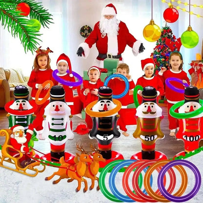5-Pack: Christmas Nutcrackers Ring Toss Christmas Party Games Toys Cartsfy Inc.
