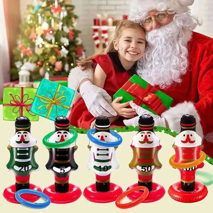 5-Pack: Christmas Nutcrackers Ring Toss Christmas Party Games Toys Cartsfy Inc.