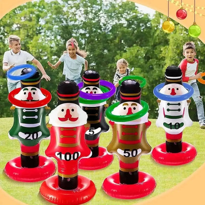 5-Pack: Christmas Nutcrackers Ring Toss Christmas Party Games Toys Cartsfy Inc.