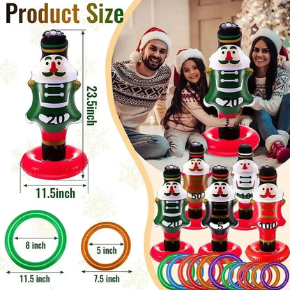 5-Pack: Christmas Nutcrackers Ring Toss Christmas Party Games Toys Cartsfy Inc.