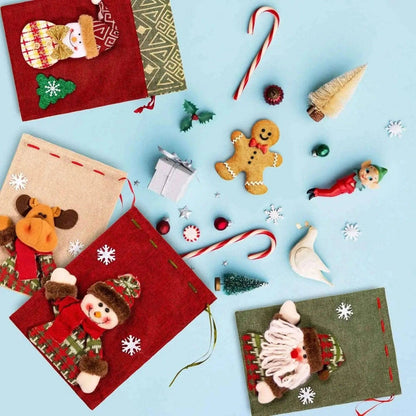 5-Pack: Drawstring Christmas Bags DailySale Default Title Default Title-