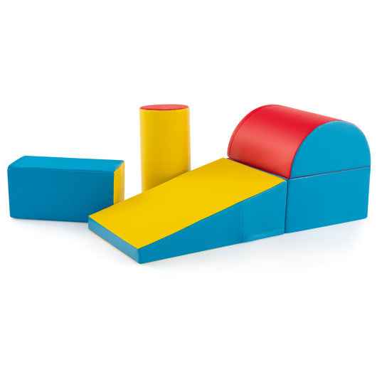 5-Piece Kids Climb and Crawl Activity Playset-Red Cartsfy Inc.