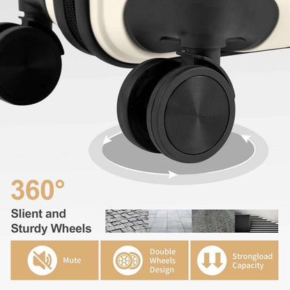 Rolling suitcase wheels with 360-degree swiveling motion, quiet and sturdy wheel design