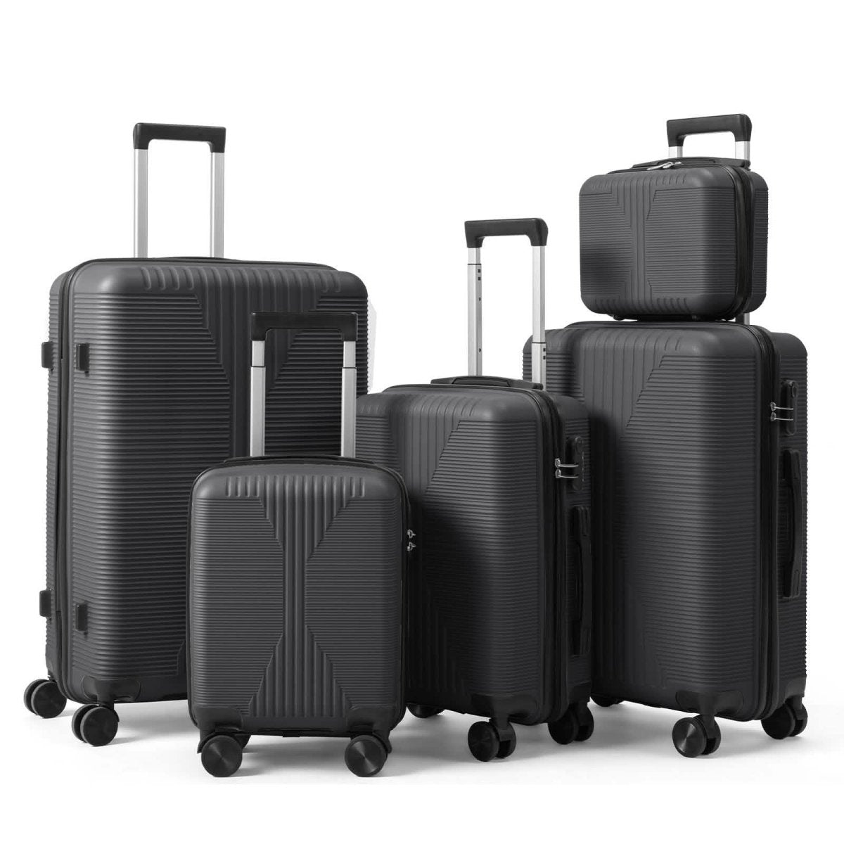 5 - Piece Lightweight Luggage Set with Lock – 12/16/20/24/28 Inch - Cartsfy Inc.