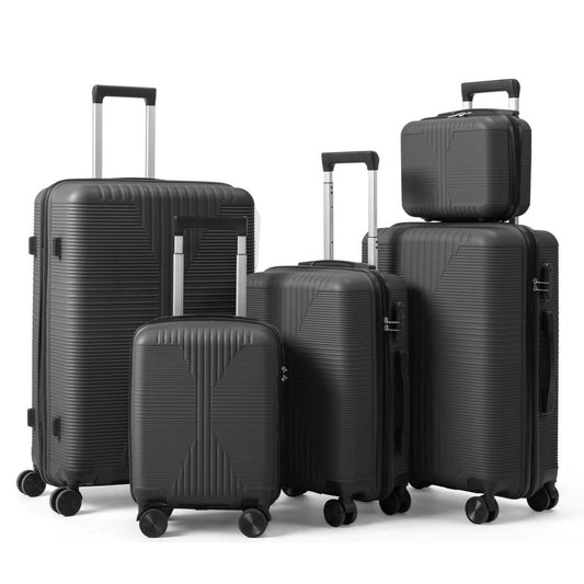5 - Piece Lightweight Luggage Set with Lock – 12/16/20/24/28 Inch - Cartsfy Inc.