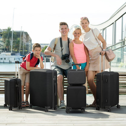 5 - Piece Lightweight Luggage Set with Lock – 12/16/20/24/28 Inch - Cartsfy Inc.