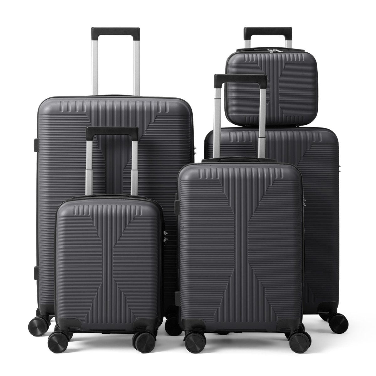 5 - Piece Lightweight Luggage Set with Lock – 12/16/20/24/28 Inch - Cartsfy Inc.