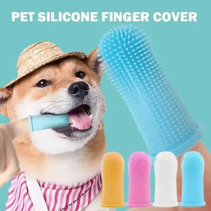 5-Pieces: Super Soft Pet Finger Toothbrush Teeth Cleaning Silicone Tooth Brush DailySale White Blue Yellow White-Blue-Yellow-Pink-