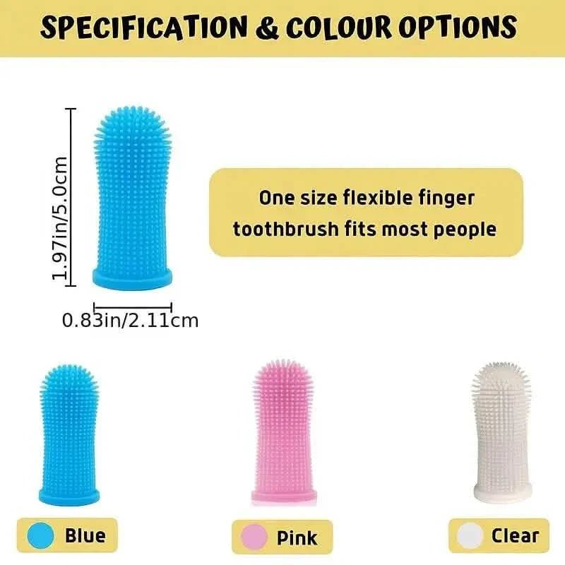 5 - Pieces: Super Soft Pet Finger Toothbrush Teeth Cleaning Silicone Tooth Brush - Cartsfy Inc.