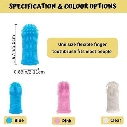 5 - Pieces: Super Soft Pet Finger Toothbrush Teeth Cleaning Silicone Tooth Brush - Cartsfy Inc.