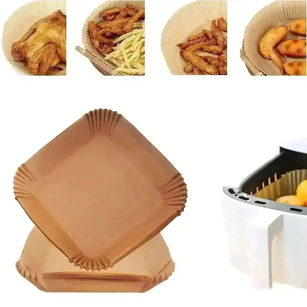 50-Pieces Air Fryer Disposable Paper Liners - Cartsfy Inc.