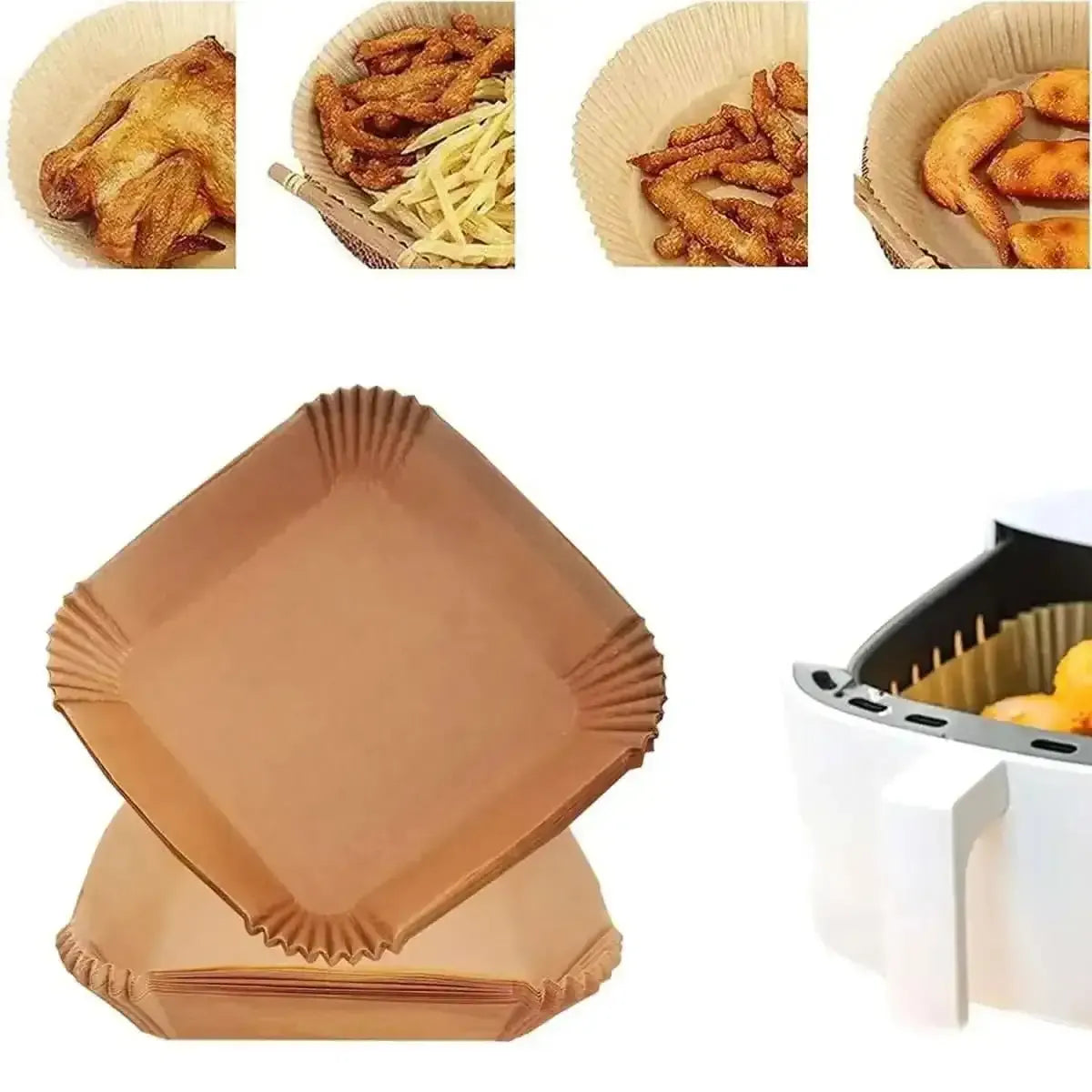 50-Pieces: Air Fryer Disposable Paper Liners DailySale Default Title Default Title-