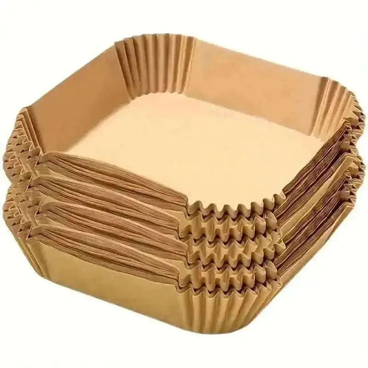50-Pieces: Disposable Paper Liners For Air Fryer Suitable For 2 - 8 Quarts DailySale Default Title Default Title-