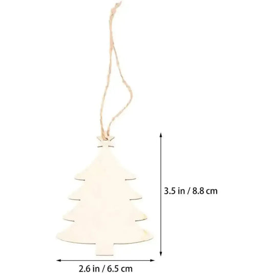 50-Pieces: Wooden Mini Christmas Tree Small Pendant DailySale Default Title Default Title-
