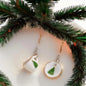 Adorable Christmas Tea Cup Earring Set
