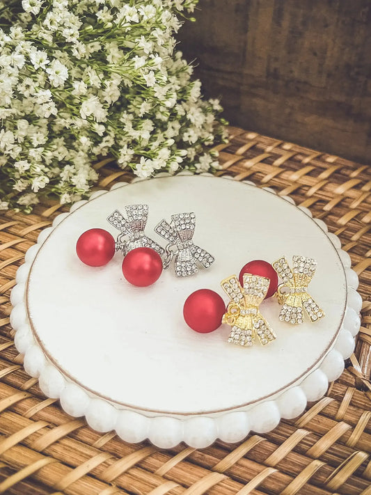 Beautiful Silver Bow Christmas Bulb Rooted Home Goods Default Title Default Title-