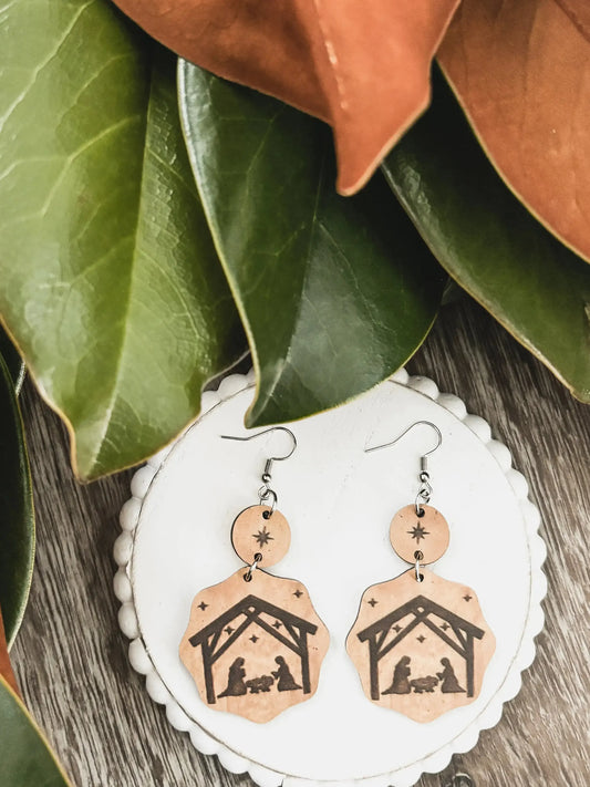 Beautiful Christmas Nativity Earrings Rooted Home Goods Default Title Default Title-
