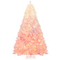 5/6/7/8 FT Artificial Christmas Tree with Warm White LED Lights and 8 Modes for Holiday
