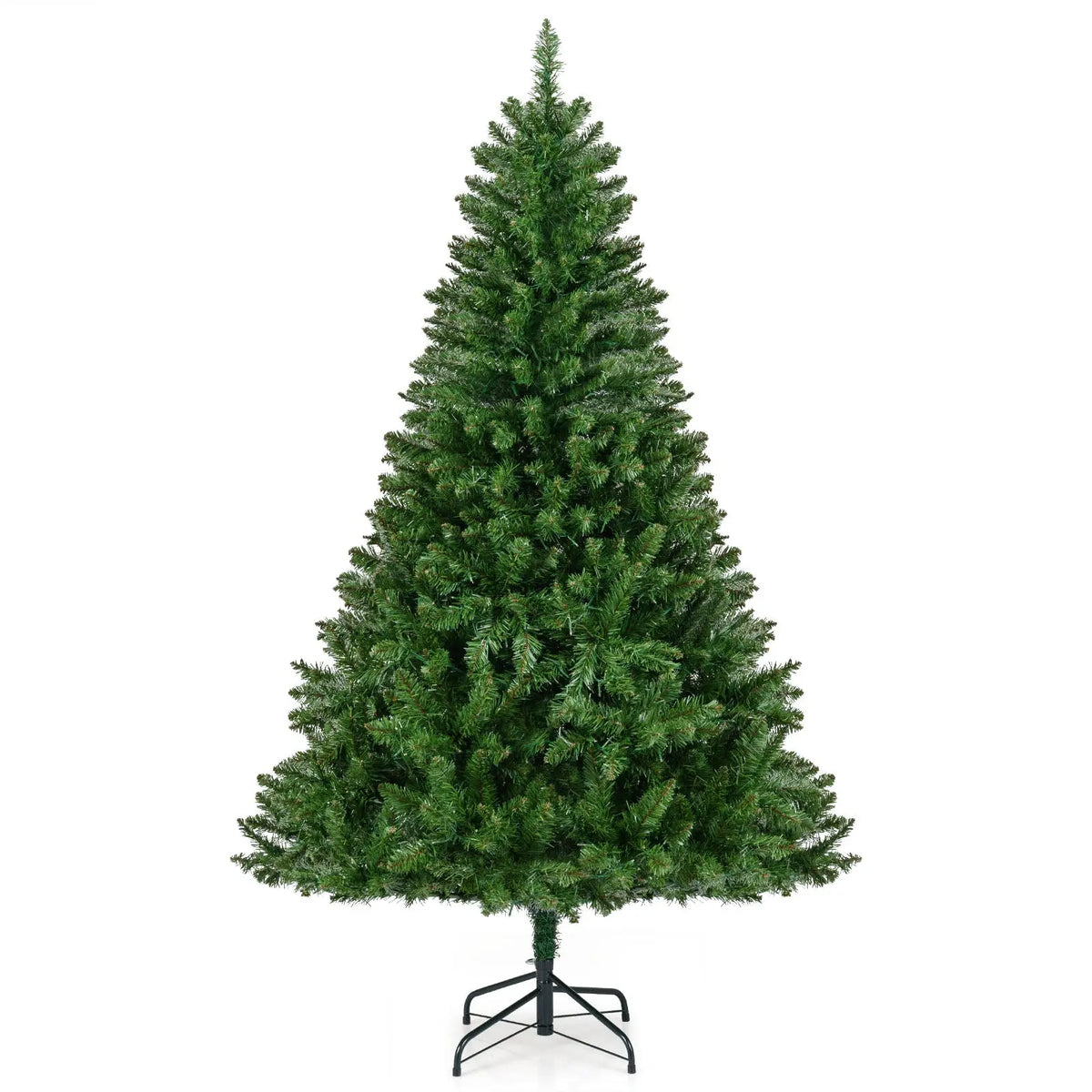 5/6/7 Feet Artificial Christmas Tree Hinged Xmas Tree with 7 Lighting Modes