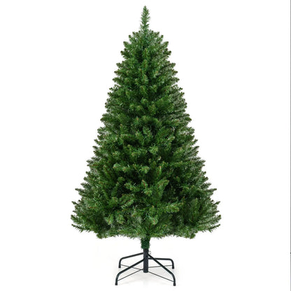 5/6/7 Feet Artificial Christmas Tree Hinged Xmas Tree with 7 Lighting Modes
