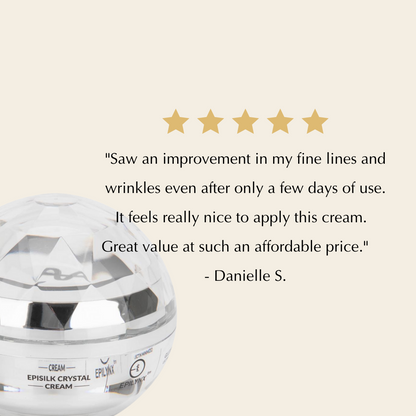 Open face cream jar with pink swirl and faceted silver dome lid