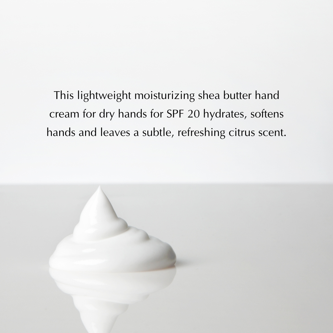 White hand cream dollop with swirled texture