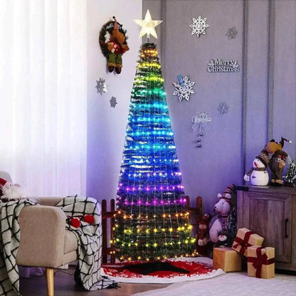 6.2 Feet Pop-up Lighted Christmas Tree with RGB LED Lights