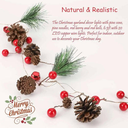 6.5Ft. 20 LED Christmas Garland with Lights DailySale Default Title Default Title-