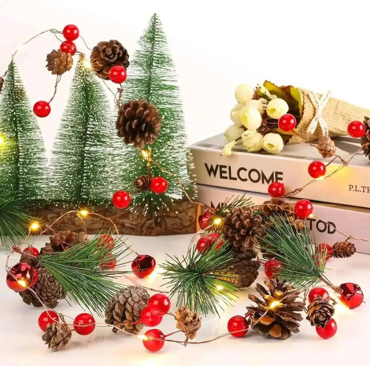 6.5Ft. 20 LED Christmas Garland with Lights Cartsfy Inc.