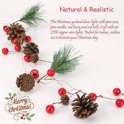 6.5Ft. 20 LED Christmas Garland with Lights Cartsfy Inc.
