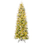 6/7.5/9 Feet Pre-Lit Artificial Christmas Tree Snow Flocked Hinged Cartsfy Inc.