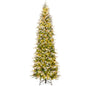 6/7.5/9 Feet Pre-Lit Artificial Christmas Tree Snow Flocked Hinged Cartsfy Inc.