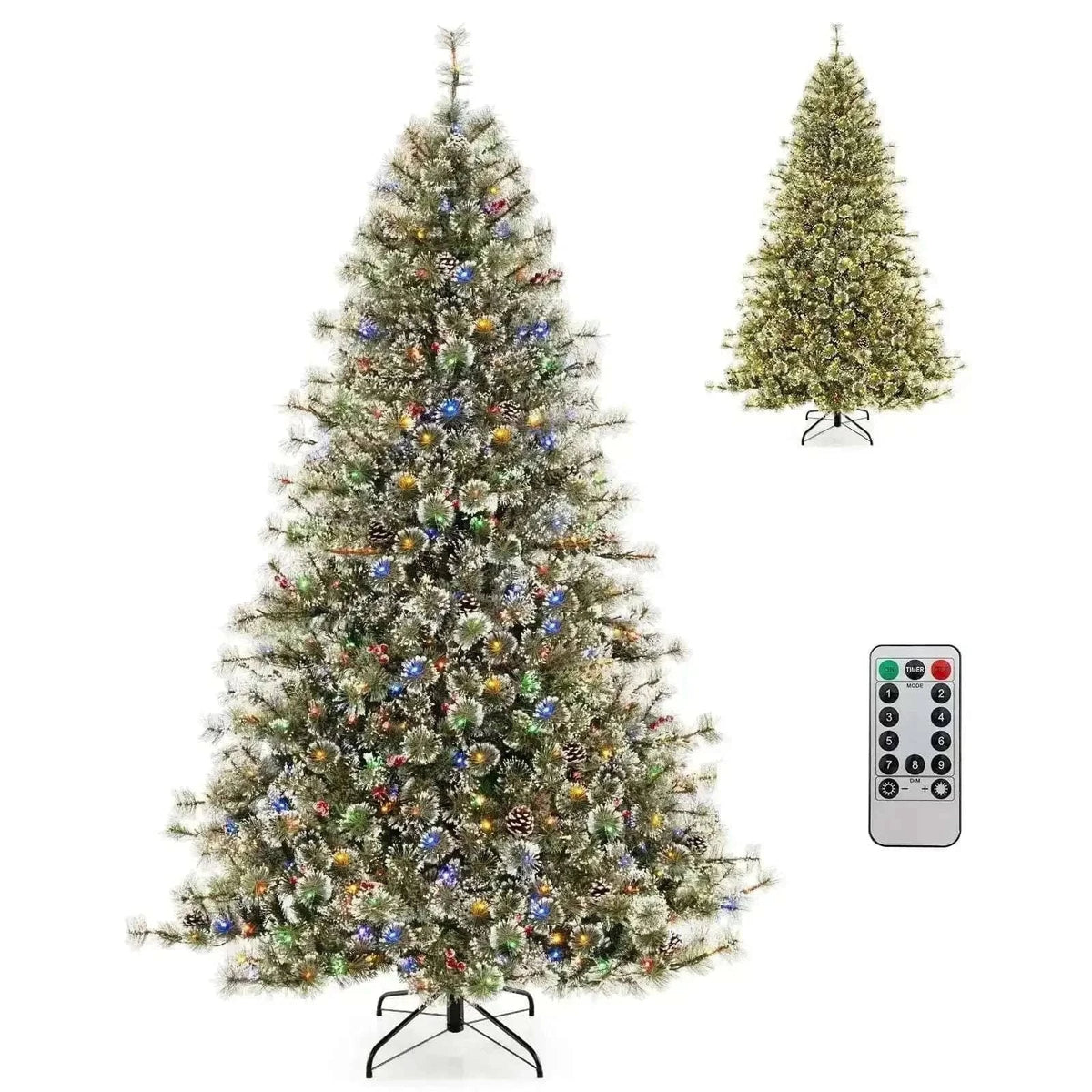 6/7.5/9 FT Artificial Christmas Tree Pre-Lit Hinged Holiday Tree with 360° Quick Power Connector Cartsfy Inc.