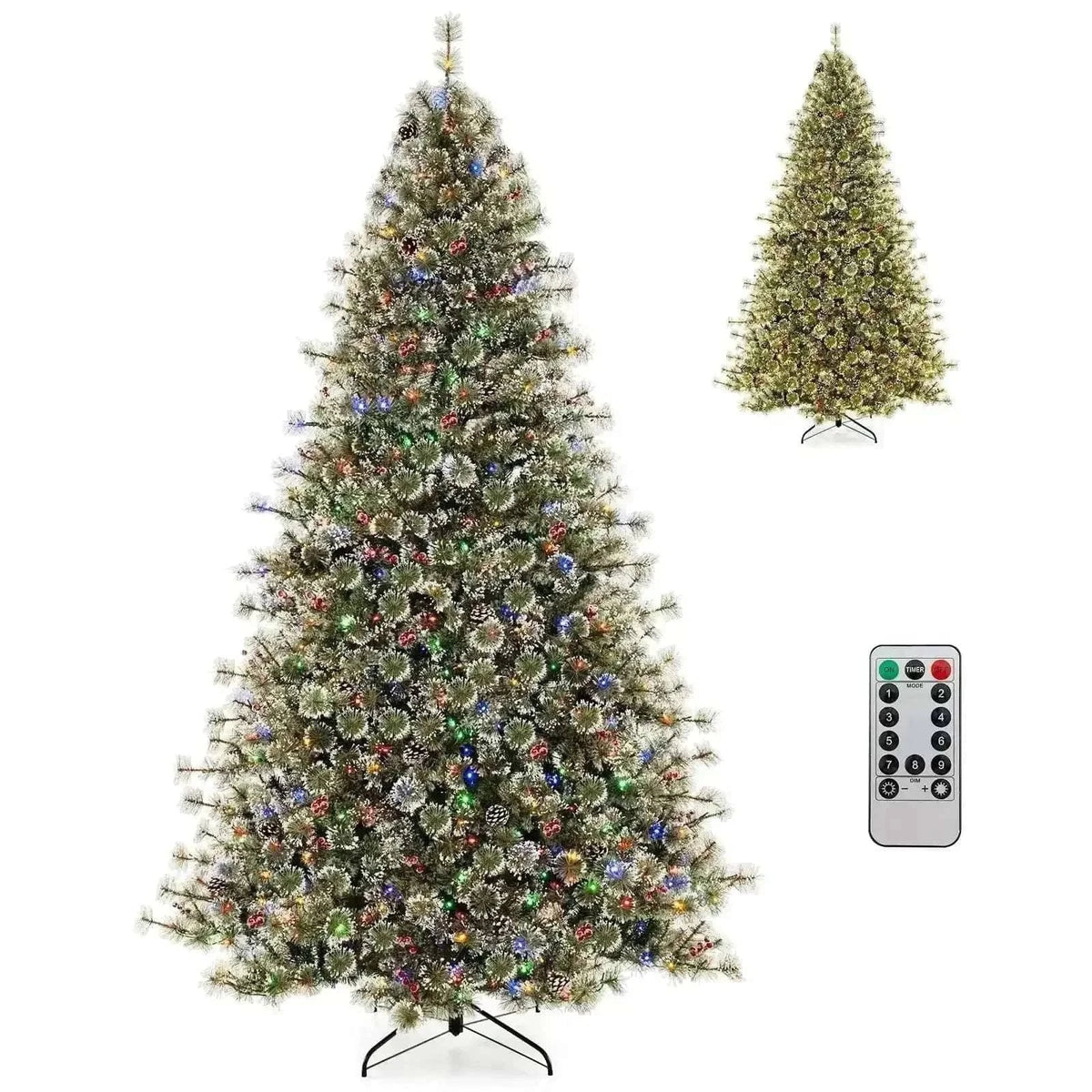 6/7.5/9 FT Artificial Christmas Tree Pre-Lit Hinged Holiday Tree with 360° Quick Power Connector Cartsfy Inc.