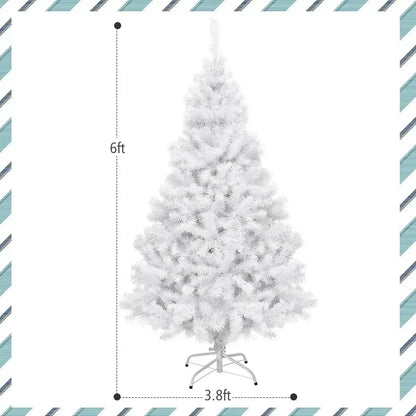 6' / 7.5' / 9' Hinged Artificial Christmas Tree with Metal Stand Cartsfy Inc.