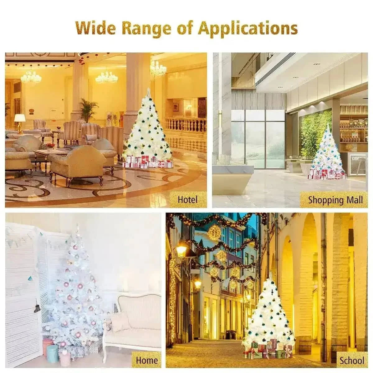 6' / 7.5' / 9' Hinged Artificial Christmas Tree with Metal Stand Cartsfy Inc.