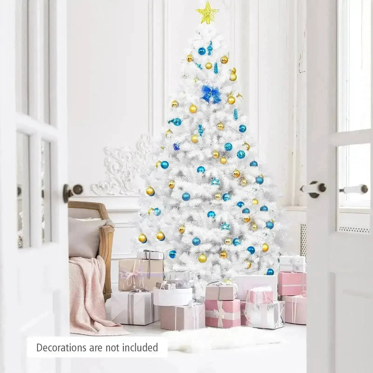 6' / 7.5' / 9' Hinged Artificial Christmas Tree with Metal Stand Cartsfy Inc.