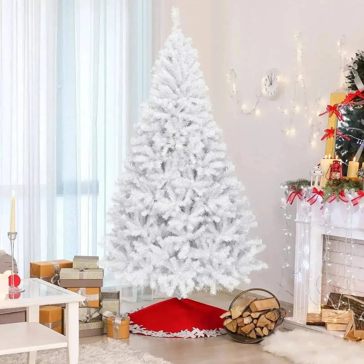6' / 7.5' / 9' Hinged Artificial Christmas Tree with Metal Stand Cartsfy Inc.