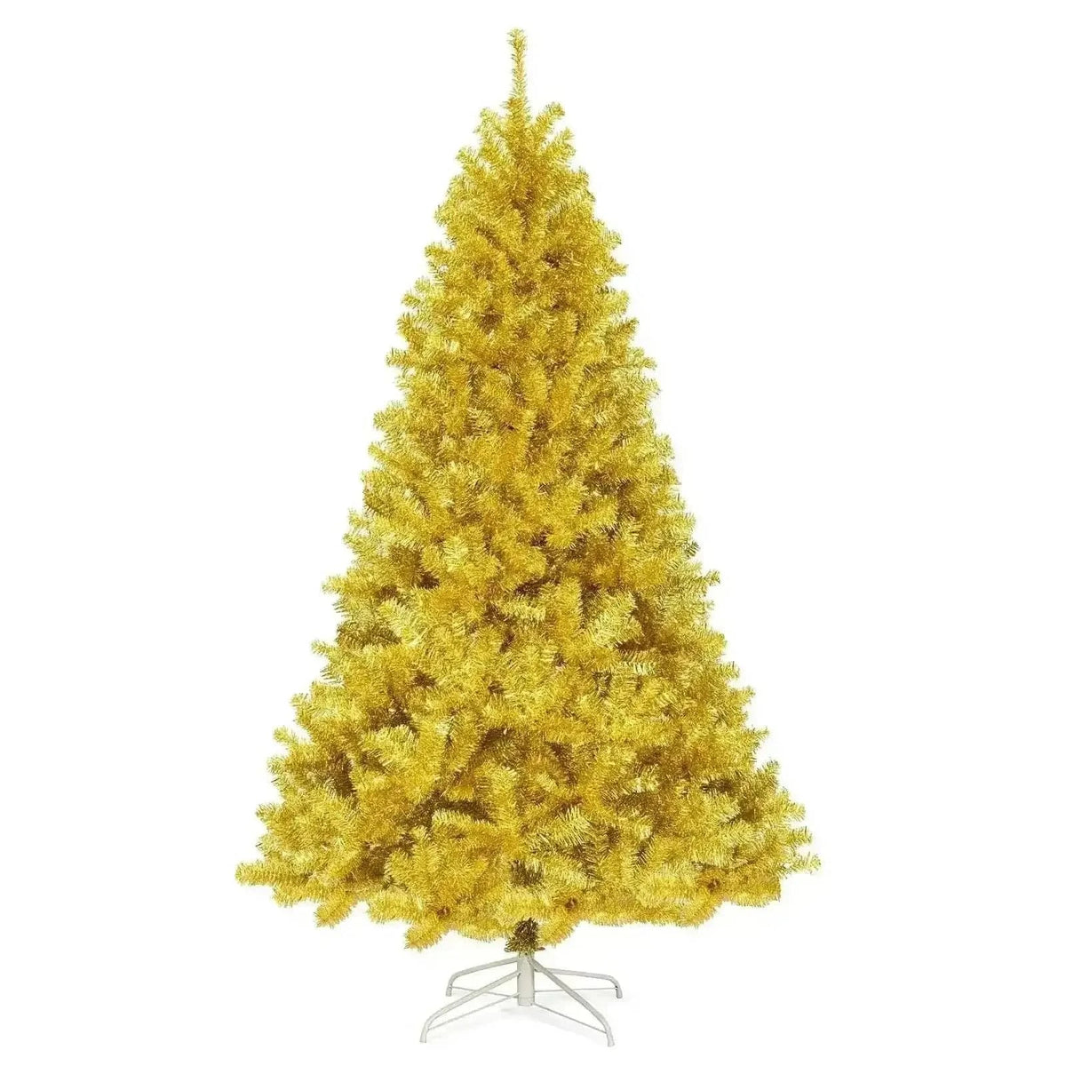 6/7.5 Feet Artificial Tinsel Christmas Tree Hinged with Foldable Stand Cartsfy Inc.