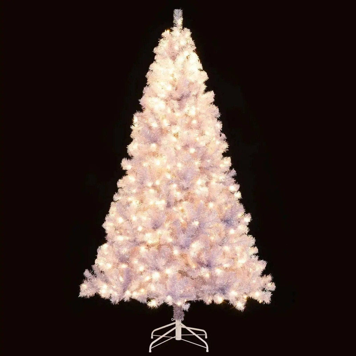 6/7.5 FT Pre-Lit Tinsel Christmas Tree Artificial Xmas Tree Cartsfy Inc.