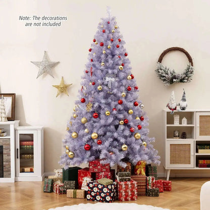 6/7.5 FT Pre-Lit Tinsel Christmas Tree Artificial Xmas Tree Cartsfy Inc.