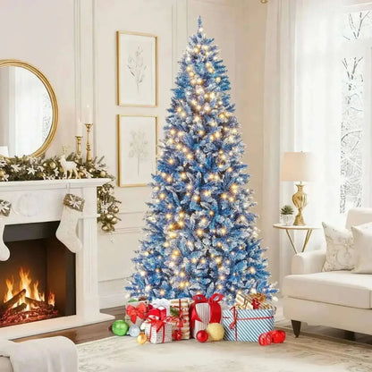 6/7/8/9 FT Artificial Christmas Tree with 767 Snowy Branch Tips Cartsfy Inc.