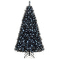 6/7/8 Feet Black Artificial Halloween Christmas Tree with PVC Branch Tips and 210/320/450 Cool White LED Lights DirectDeals M S L M-S-L-