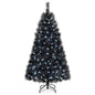 6/7/8 Feet Black Artificial Halloween Christmas Tree with PVC Branch Tips and 210/320/450 Cool White LED Lights DirectDeals M S L M-S-L-